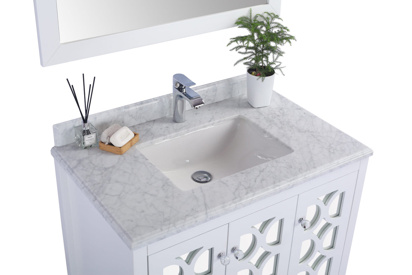 Laviva Mediterraneo 36" White Bathroom Vanity Set