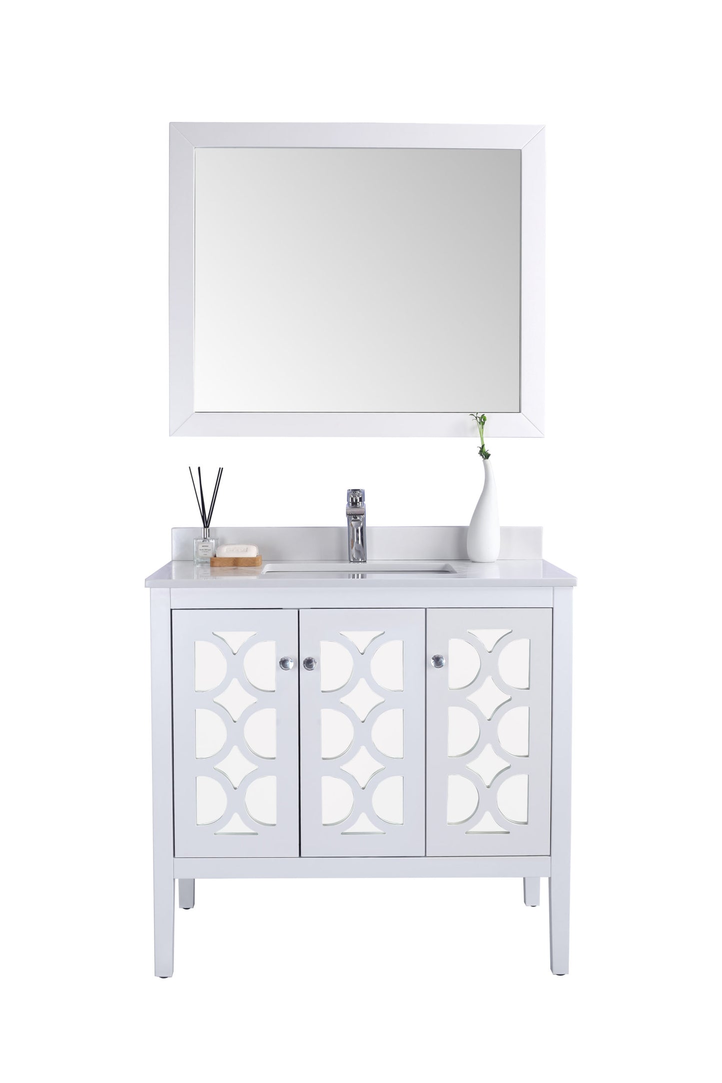 Laviva Mediterraneo 36" White Bathroom Vanity Set