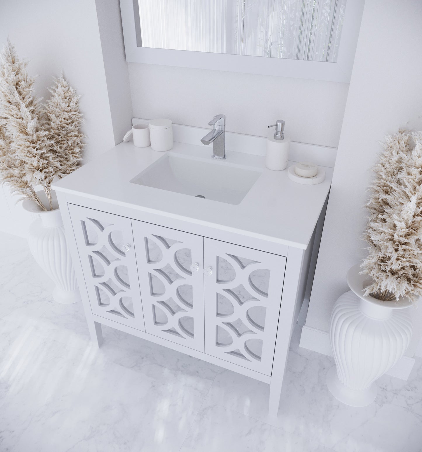 Laviva Mediterraneo 36" White Bathroom Vanity Set