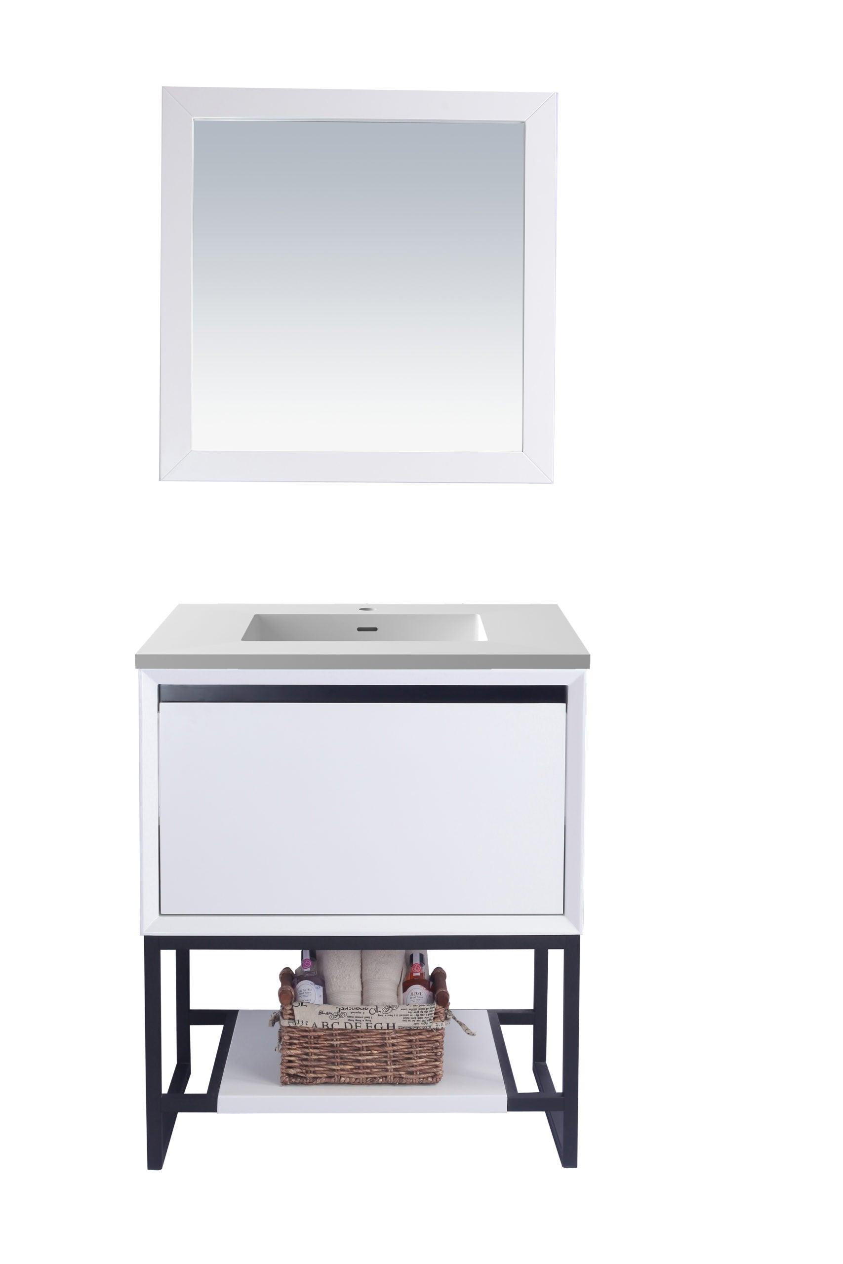 Laviva Alto White Bathroom Vanity Set in Sizes 24", 30" or 36"