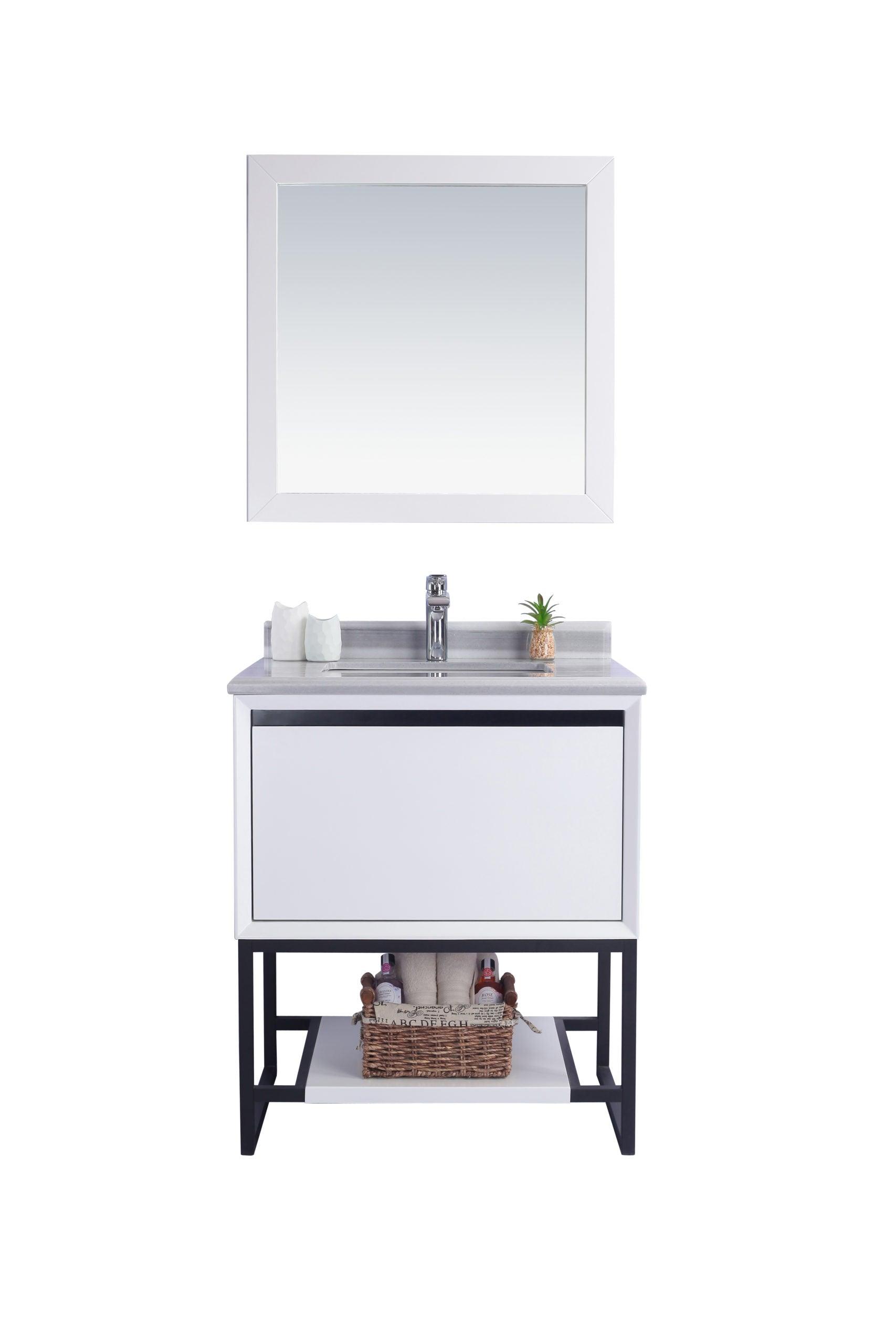Laviva Alto White Bathroom Vanity Set in Sizes 24", 30" or 36"
