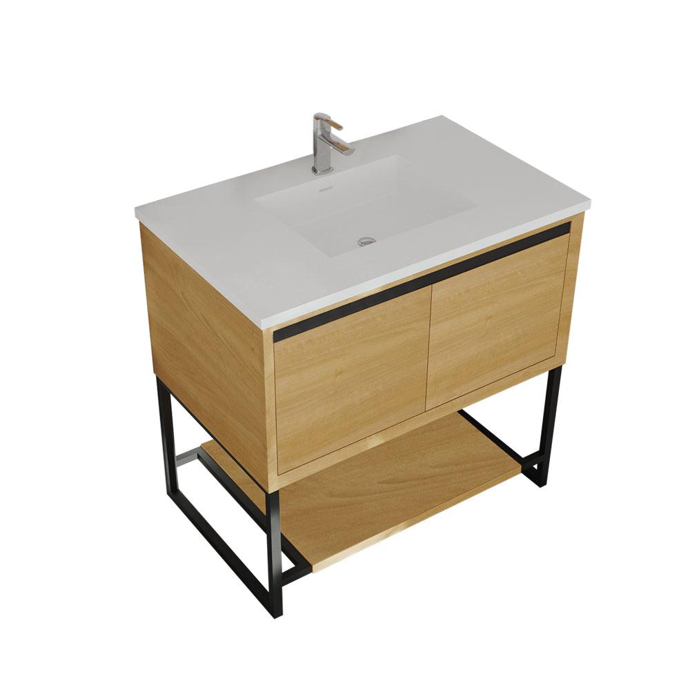 Laviva Alto California White Oak Bathroom Vanity Set in Sizes 24", 30" or 36"