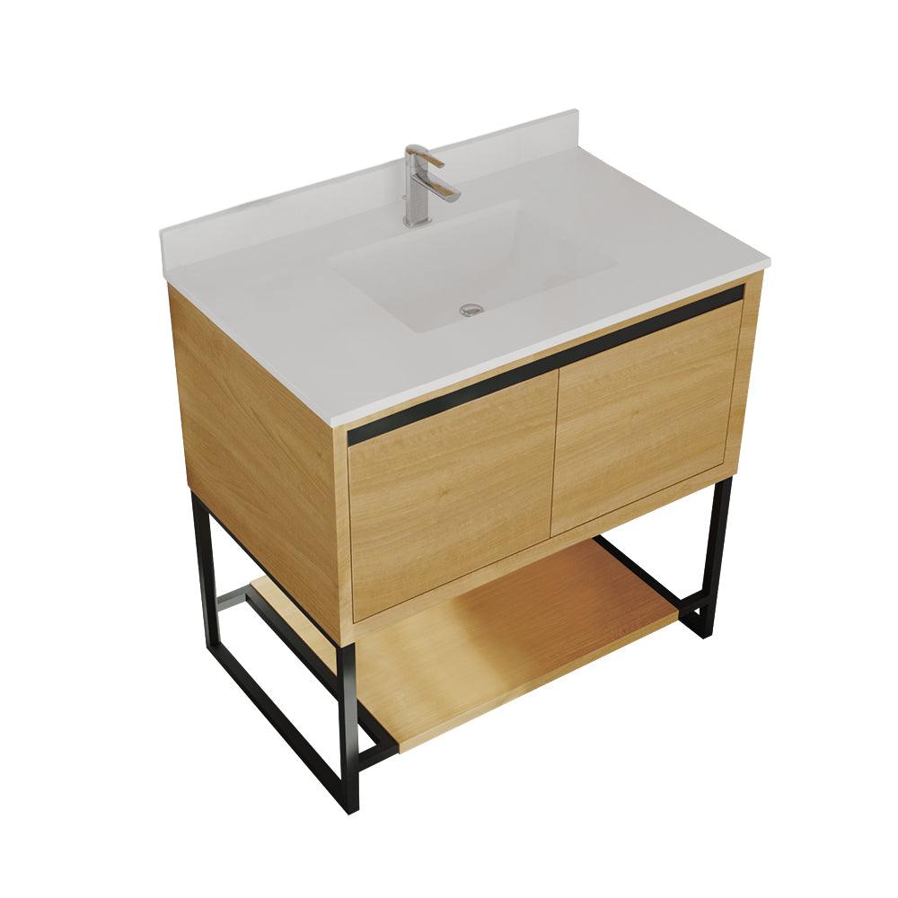 Laviva Alto California White Oak Bathroom Vanity Set in Sizes 24", 30" or 36"
