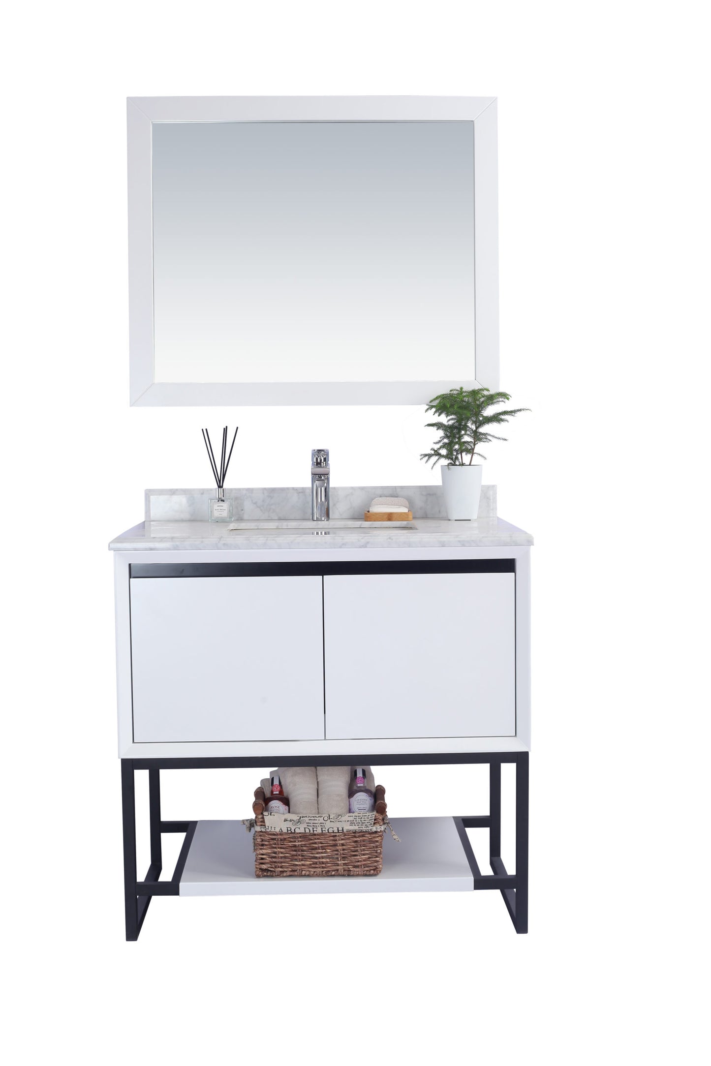 Laviva Alto White Bathroom Vanity Set in Sizes 24", 30" or 36"