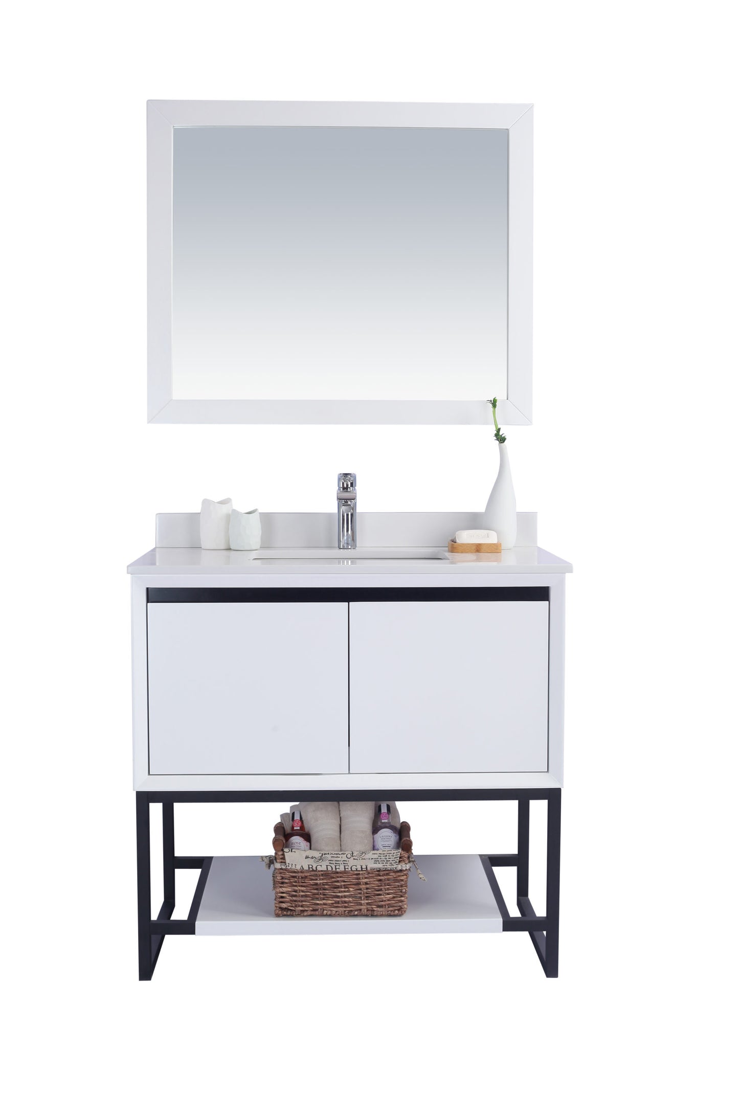 Laviva Alto White Bathroom Vanity Set in Sizes 24", 30" or 36"