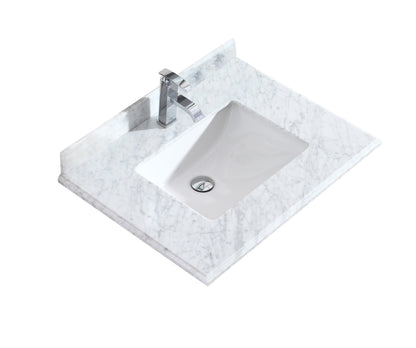 Laviva Forever White Carrara Marble Top, Sink, 24", 30", 36", 42", 48"