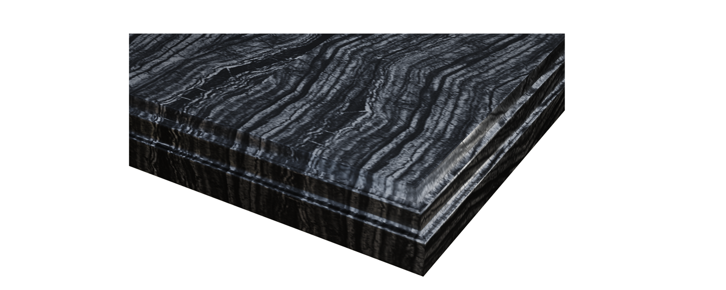 Laviva Forever Black Wood Marble Countertop, Sink, 24" 30", 36", 48"