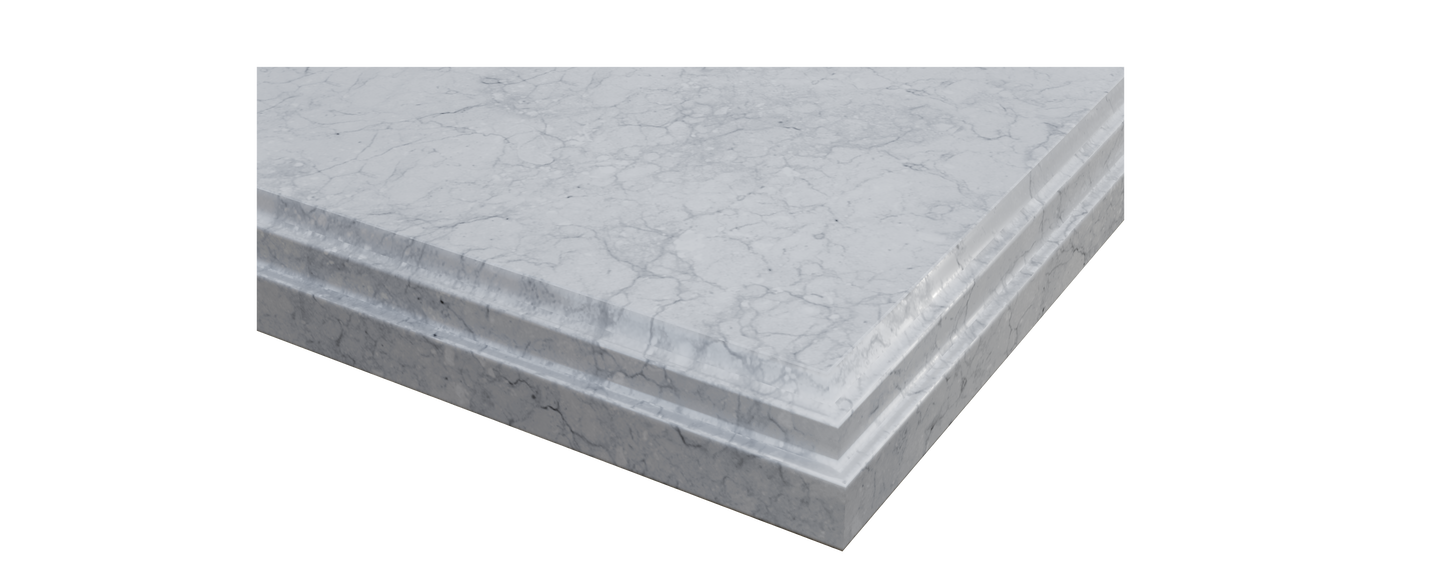 Laviva Forever White Carrara Marble Top, Sink, 24", 30", 36", 42", 48"