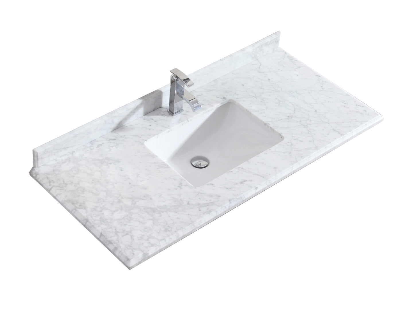 Laviva Forever White Carrara Marble Top, Sink, 24