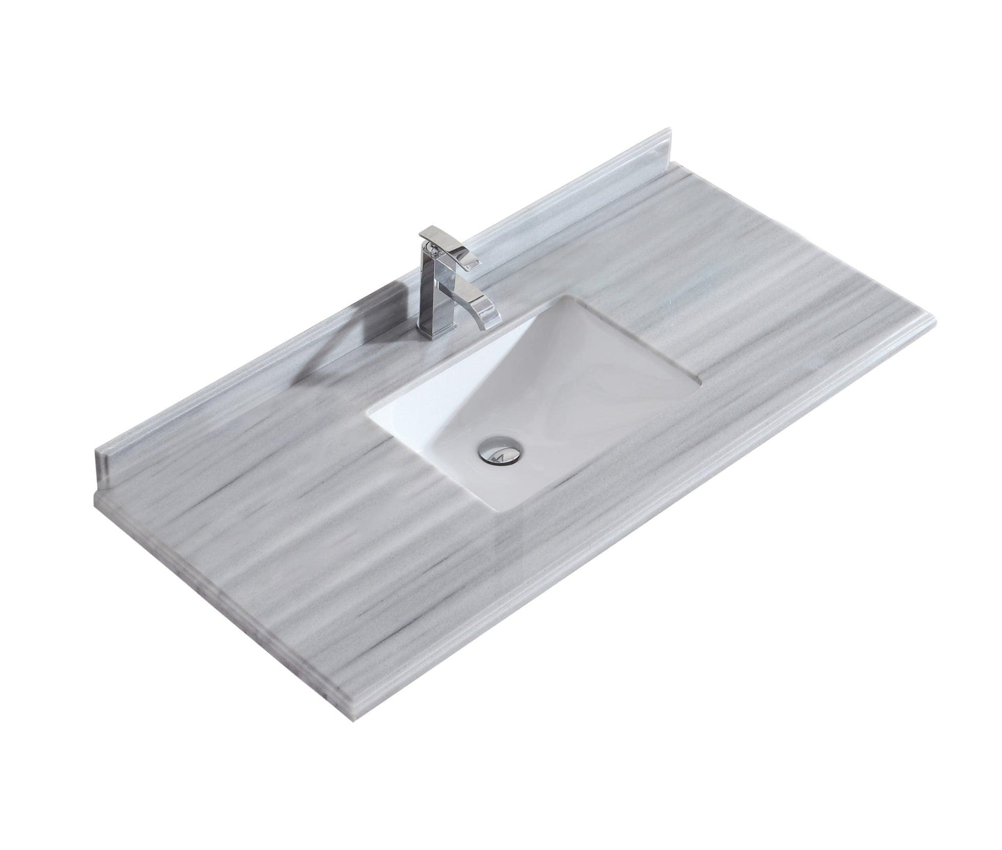 Laviva Forever White Stripes Marble Top, Sink, 48"