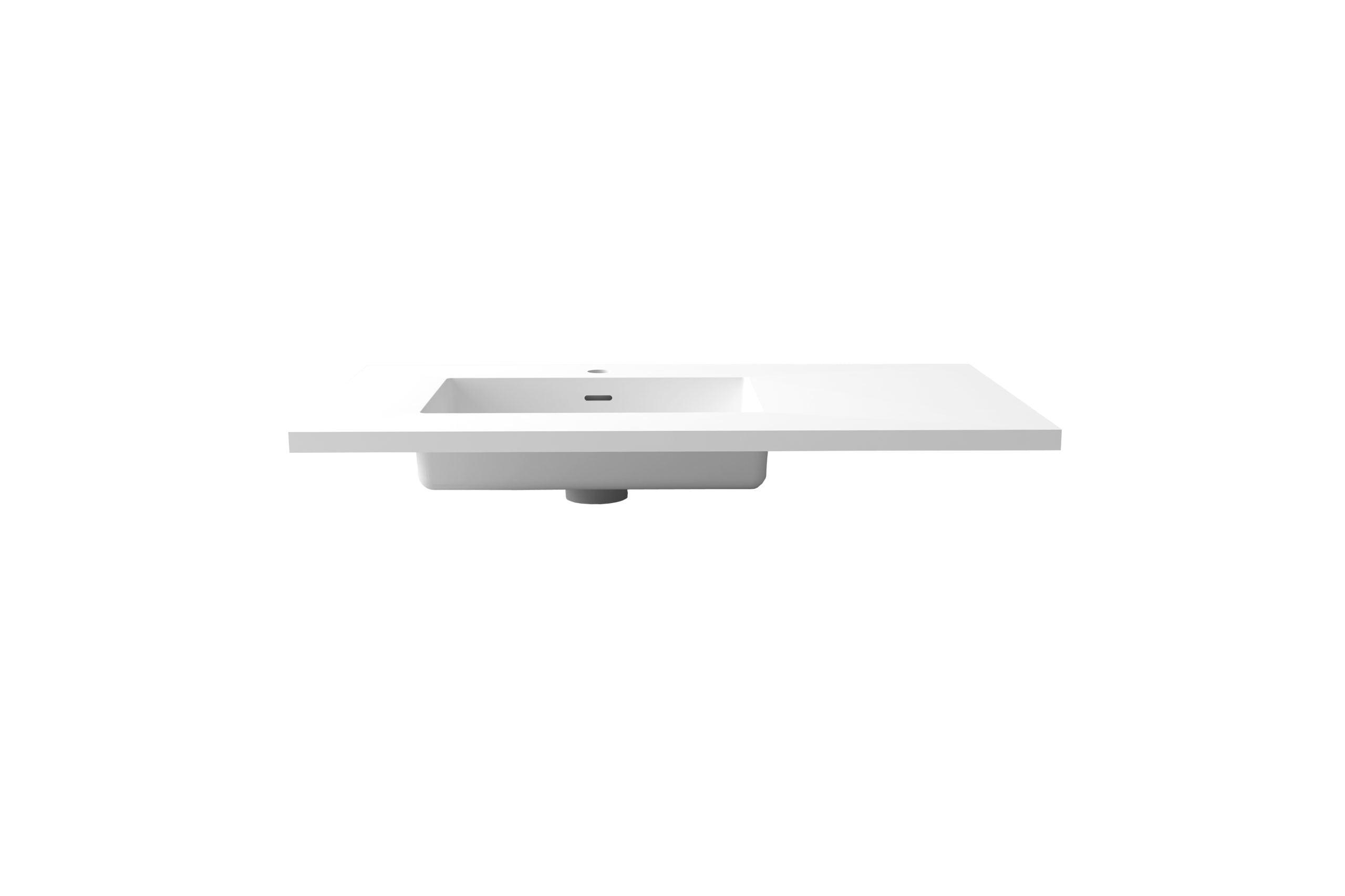 Laviva Forever VIVA Stone 36" Solid Surface Countertop, Left Sink