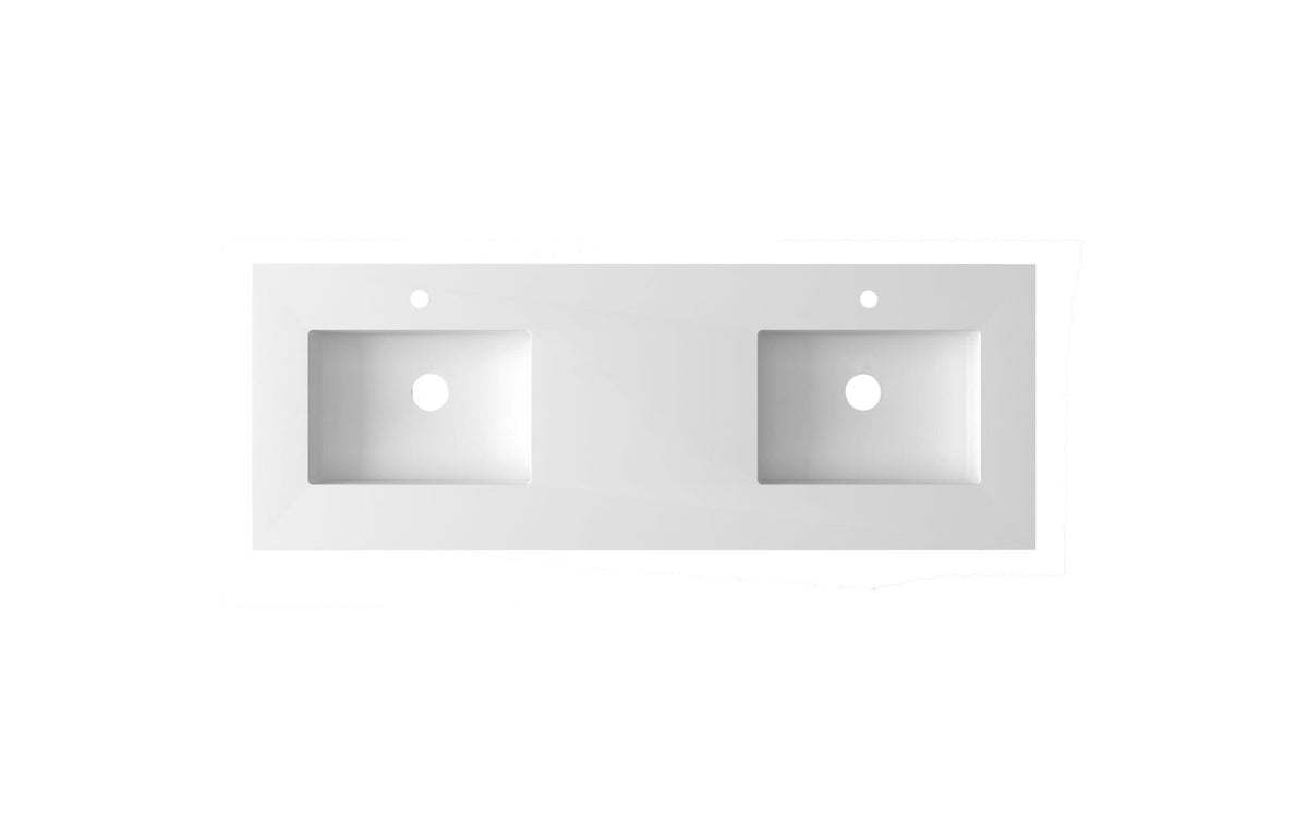 Laviva Forever VIVA Stone Matte White Top Double sinks, 60", up