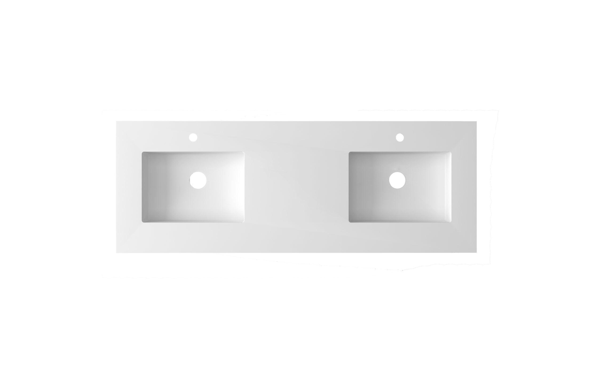 Laviva Forever VIVA Stone Matte White Top Double sinks, 60", up