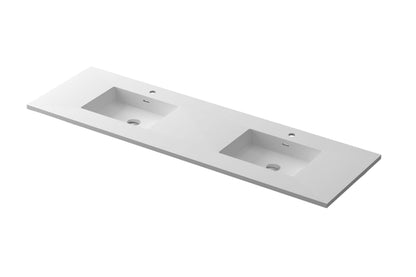 Laviva Forever VIVA Stone Matte White Top Double sinks, 72"