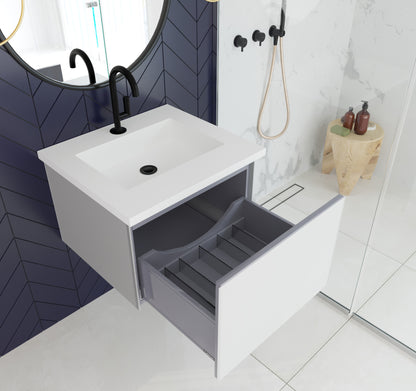 Laviva Vitri Cloud White Vanity 313VTR-CW-MW, VIVA Stone Matte White