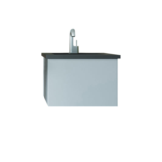 Vitri Fossil Grey Vanity, Black Top, 313VTR-24FG-MB, 24"