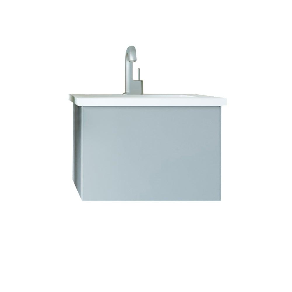 Vitri Fossil Grey Vanity, Black Top, 313VTR-24FG-MW, 24",