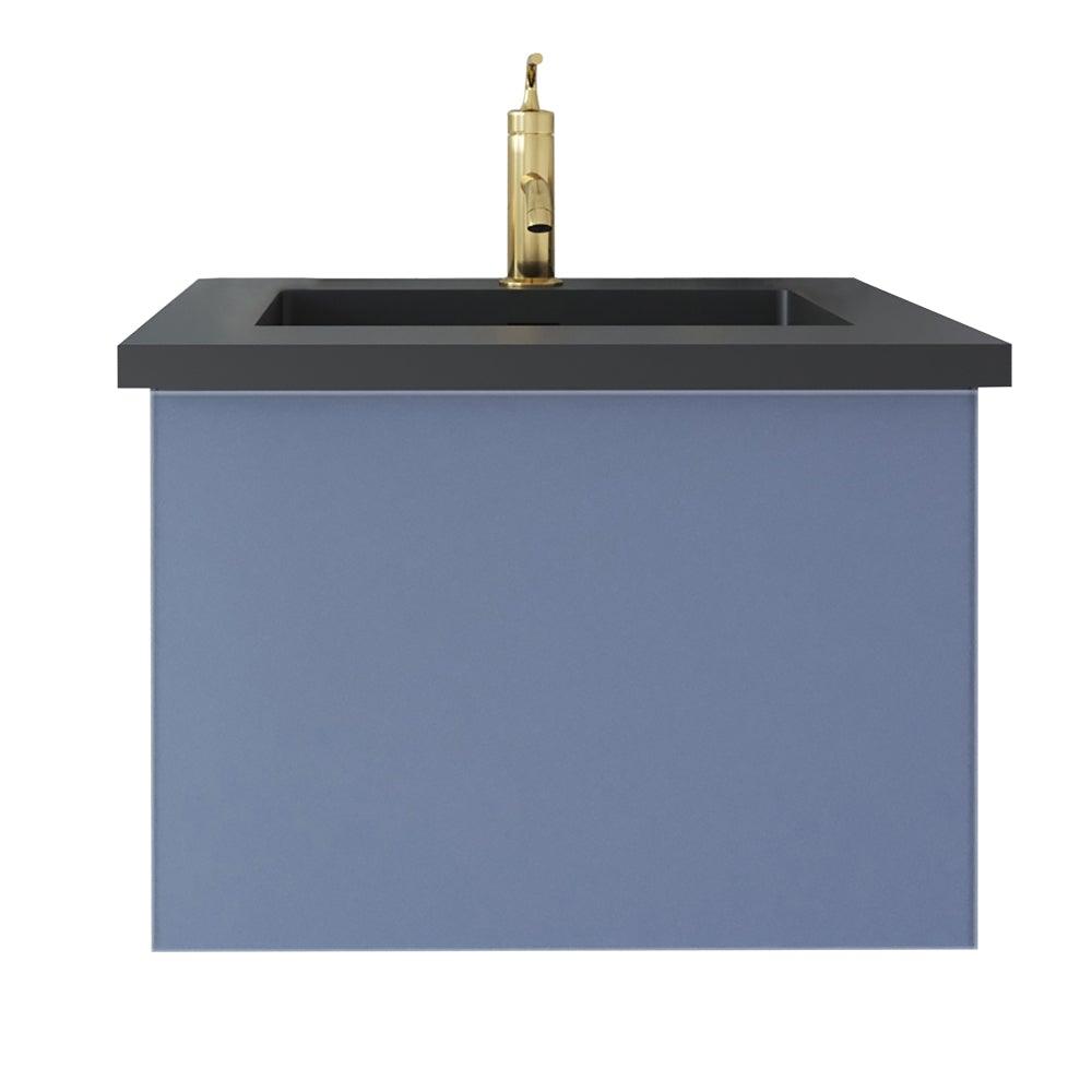 Vitri Nautical Blue Vanity, Black Top, 313VTR-24NB-MB, 24"