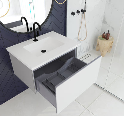 Laviva Vitri Cloud White Vanity 313VTR-CW-MW, VIVA Stone Matte White