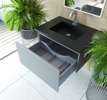Load image into Gallery viewer, Vitri Fossil Grey Vanity, Black Top, 313VTR-FG-MB, 42&quot;,  48&quot;, 54&quot;
