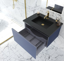 Load image into Gallery viewer, Vitri Nautical Blue Vanity, Black Top, 313VTR-30NB-MB, 30&quot; open