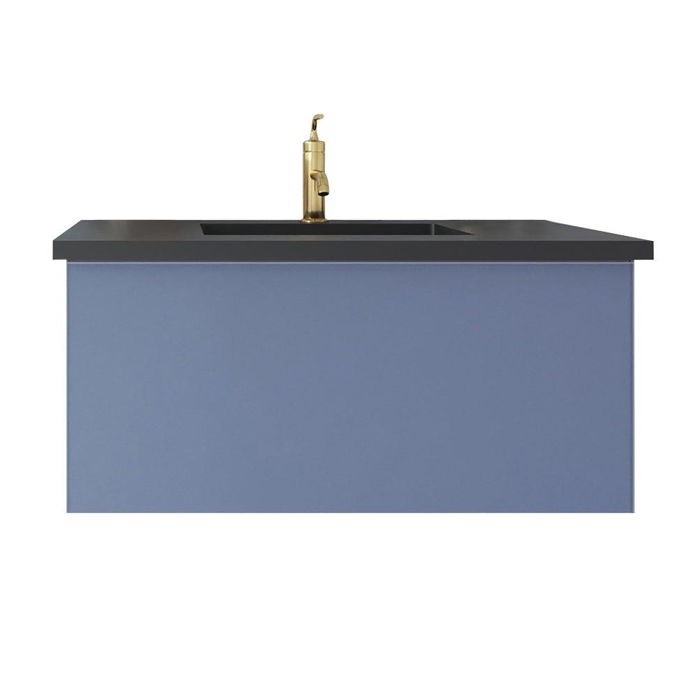 Vitri Nautical Blue Vanity, Black Top, 313VTR-36NB-MB, 36"
