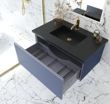 Load image into Gallery viewer, Vitri Nautical Blue Vanity, Black Top, 313VTR-36NB-MB, 36&quot; open