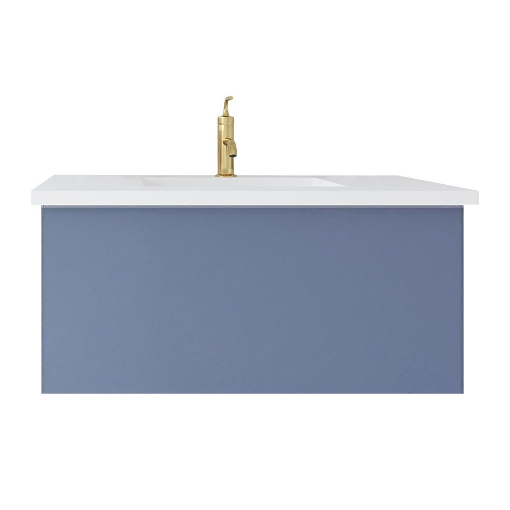 Vitri Nautical Blue Vanity, White Top, 313VTR-36NB-MW, 36"