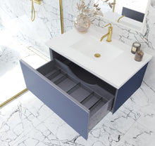 Load image into Gallery viewer, Vitri Nautical Blue Vanity, White Top, 313VTR-36NB-MW, 36&quot; open