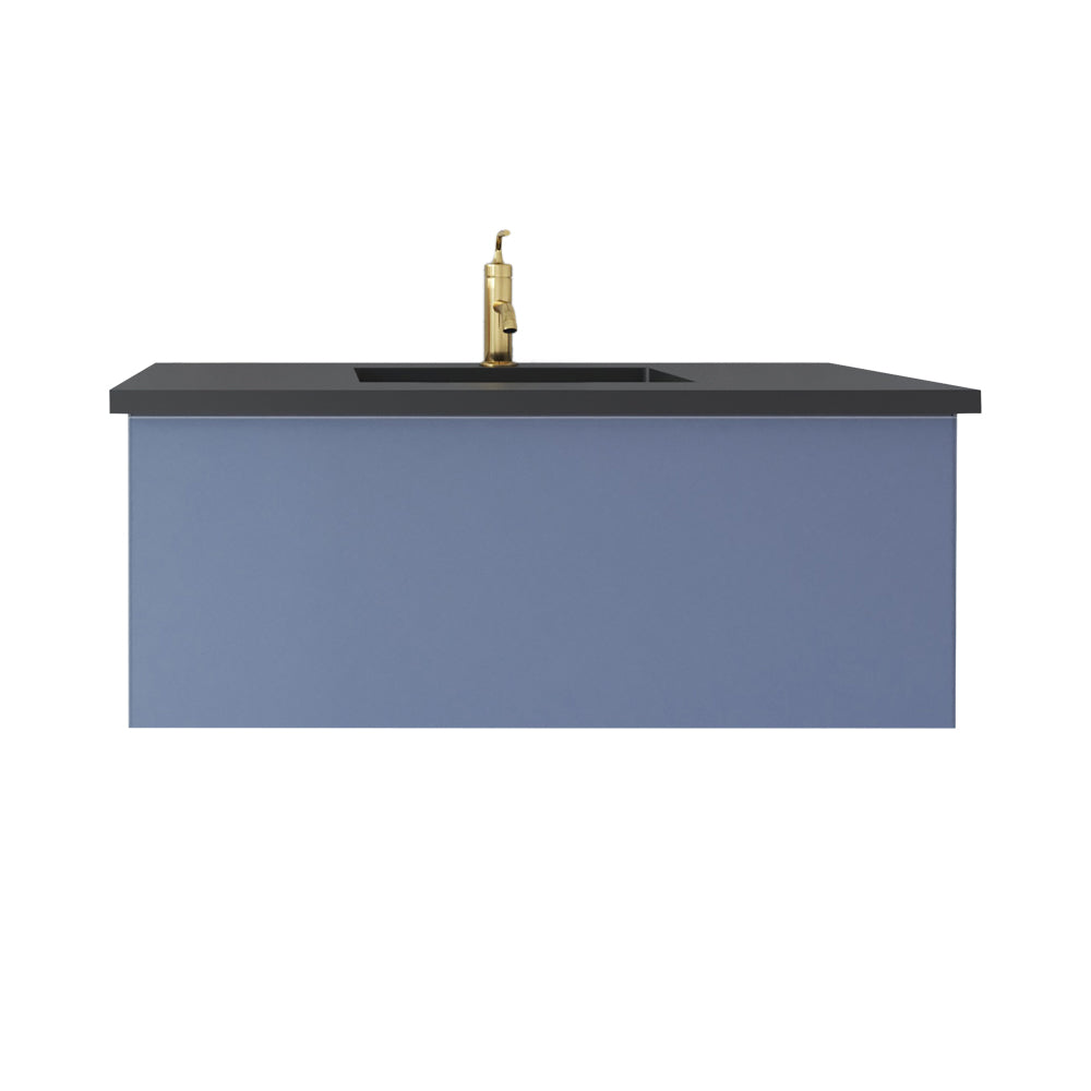 Vitri Nautical Blue Vanity, Black Top, 313VTR-42NB-MB, 42"