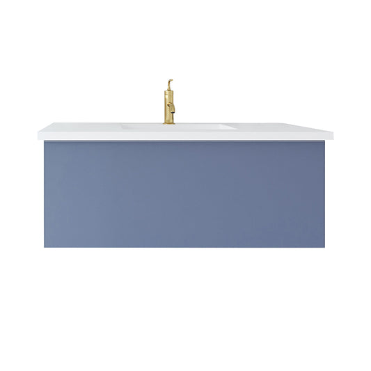 Vitri Nautical Blue Vanity, White Top, 313VTR-42NB-MW, 42"