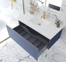 Load image into Gallery viewer, Vitri Nautical Blue Vanity, White Top, 313VTR-42NB-MW, 42&quot; open