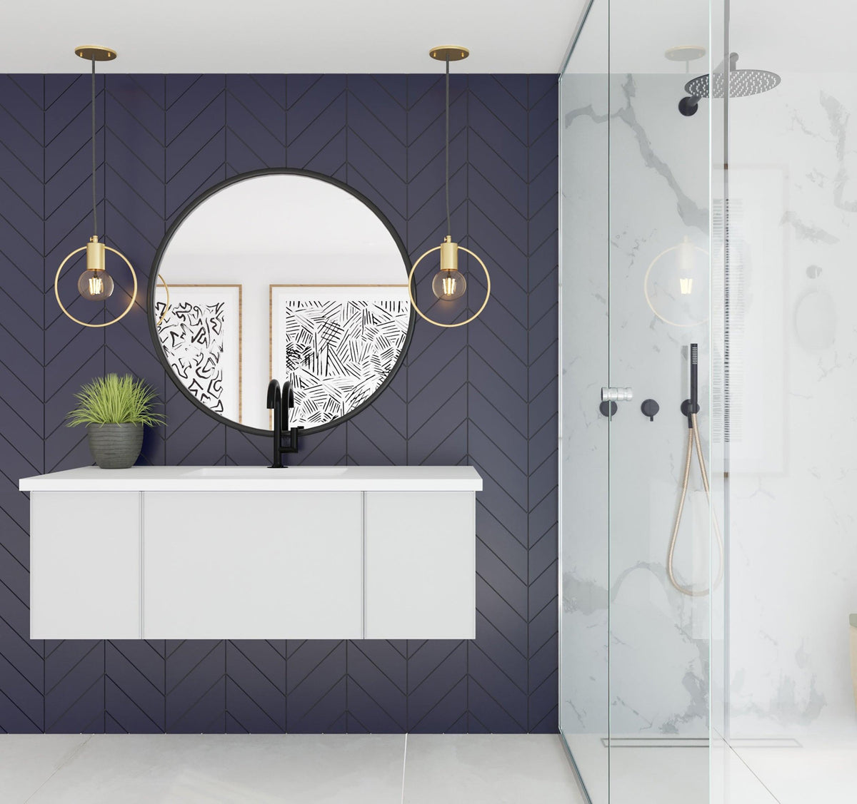 Laviva Vitri 48" Cloud White Vanity 313VTR-48CW-MW, VIVA Stone Matte White
