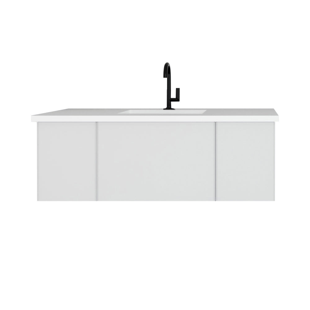 Laviva Vitri Cloud White Vanity 313VTR-CW-MW, VIVA Stone Matte White