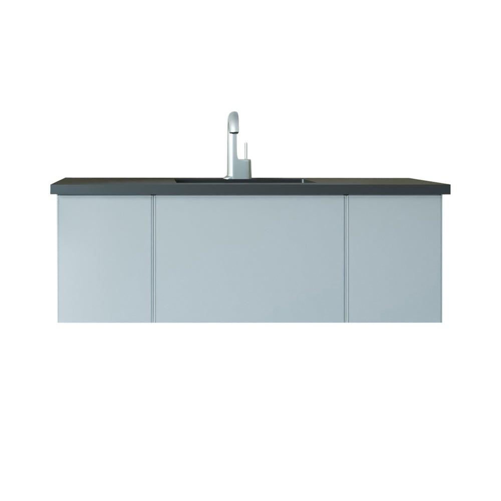 Vitri Fossil Grey Vanity, Black Top, 313VTR-48FG-MB, 48" 