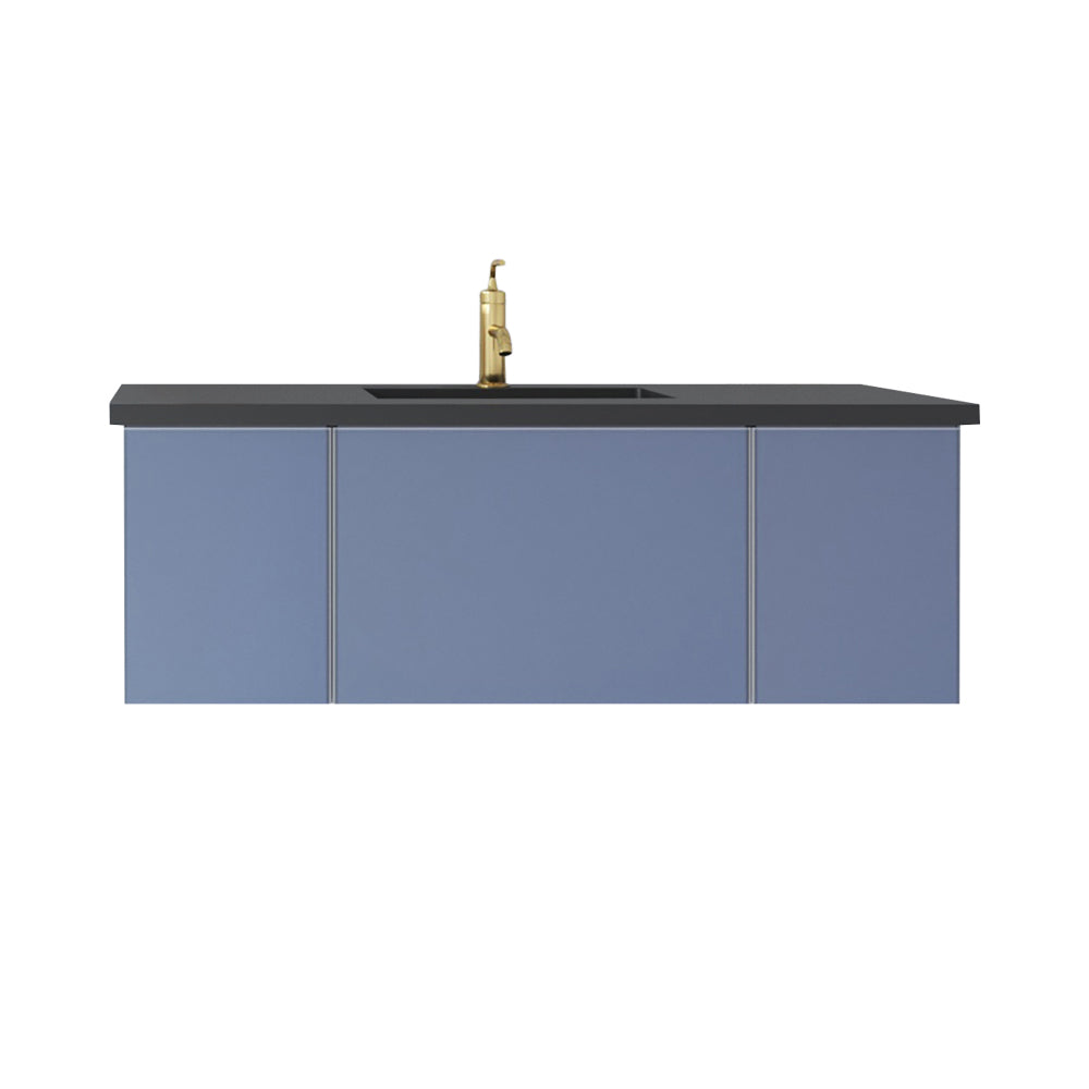 Vitri Nautical Blue Vanity, Black Top, 313VTR-48NB-MB, 48"