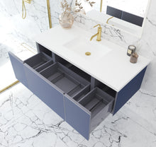 Load image into Gallery viewer, Vitri Nautical Blue Vanity, White Top, 313VTR-48NB-MW, 48&quot; open