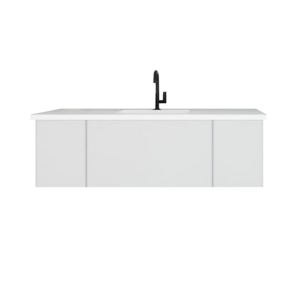 Laviva Vitri Cloud White Vanity 313VTR-CW-MW, VIVA Stone Matte White