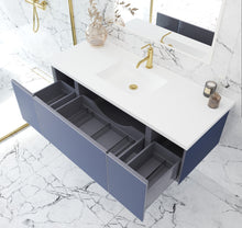 Load image into Gallery viewer, Vitri Nautical Blue Vanity, White Top, 313VTR-54NB-MW, 54&quot; open