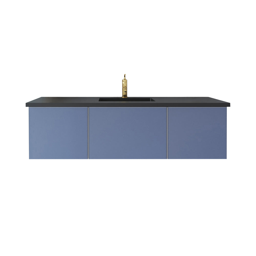 Vitri Nautical Blue Single Sink Vanity 313VTR-60CNB-MB, 60" 