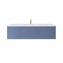 Load image into Gallery viewer, Vitri Nautical Blue 60&quot; Single Sink Vanity 313VTR-60CNB-MW, Matte White Top