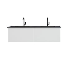 Load image into Gallery viewer, Laviva Vitri 313VTR-DCW-MB Cloud White Double Vanity, Matte Black Top
