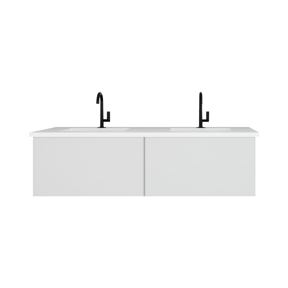 Vitri Cloud White Double Bath Vanity set, 313VTR-60DCW-MW, 60" 