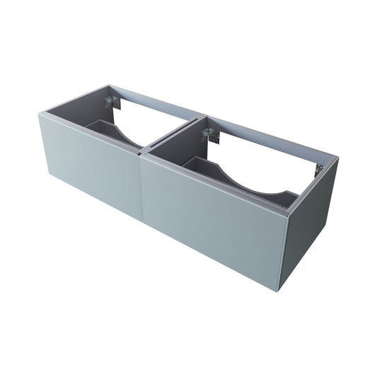 Laviva Vitri 313VTR-60DFG Fossil Grey Double Sink Bath Cabinet 60"