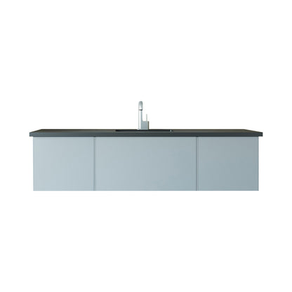 Vitri Fossil Grey Single Sink Vanity 313VTR-66FG-MB, 66" 