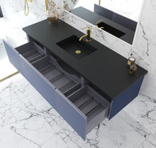 Load image into Gallery viewer, Vitri Nautical Blue Single Sink Vanity 313VTR-66NB-MB, 66&quot;  open