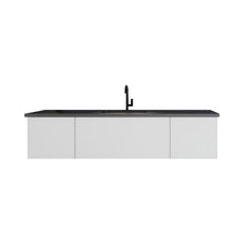 Load image into Gallery viewer, Vitri Cloud White Single Sink Vanity 313VTR-72CW-MB, 72&quot;