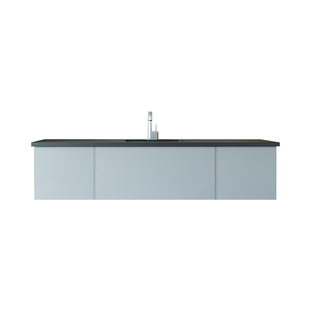 Vitri Fossil Grey Single Sink Vanity 313VTR-72CFG-MB, 72"