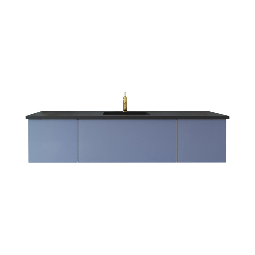 Vitri Nautical Blue Single Sink Vanity 313VTR-72CNB-MB, 72" 