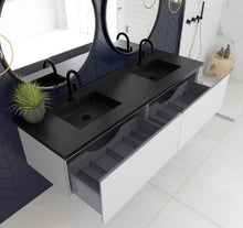 Load image into Gallery viewer, Laviva Vitri 313VTR-72DCW-MB Cloud White 72&quot; Double Vanity, Matte Black Top Up